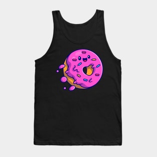 Cute Doughnut Flying Cartoon Tank Top